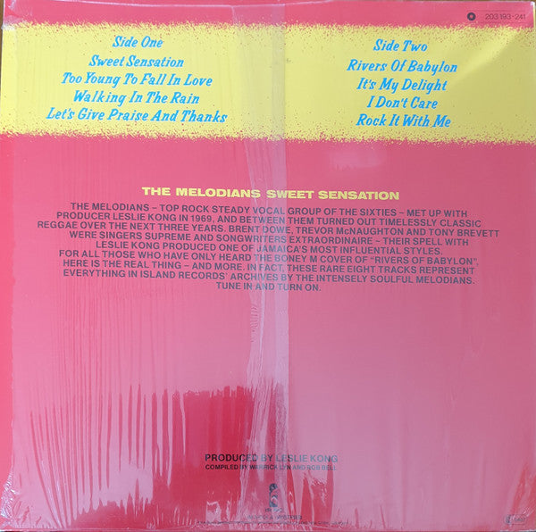 The Melodians : Sweet Sensation (LP, Comp)