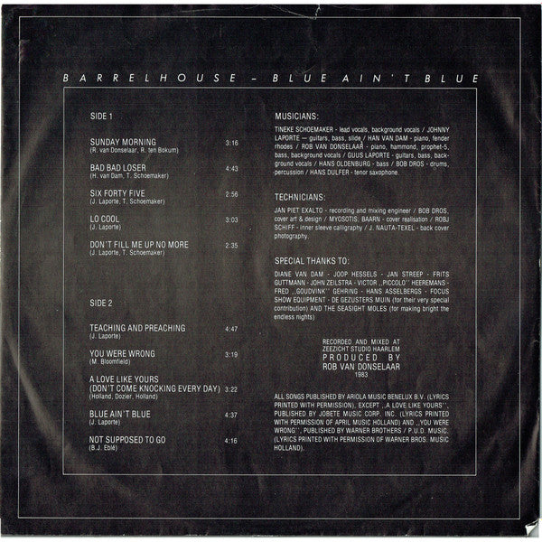 Barrelhouse : Blue Ain't Blue (LP)