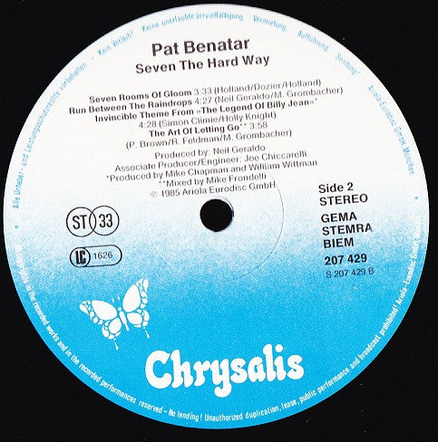 Pat Benatar : Seven The Hard Way (LP,Album)