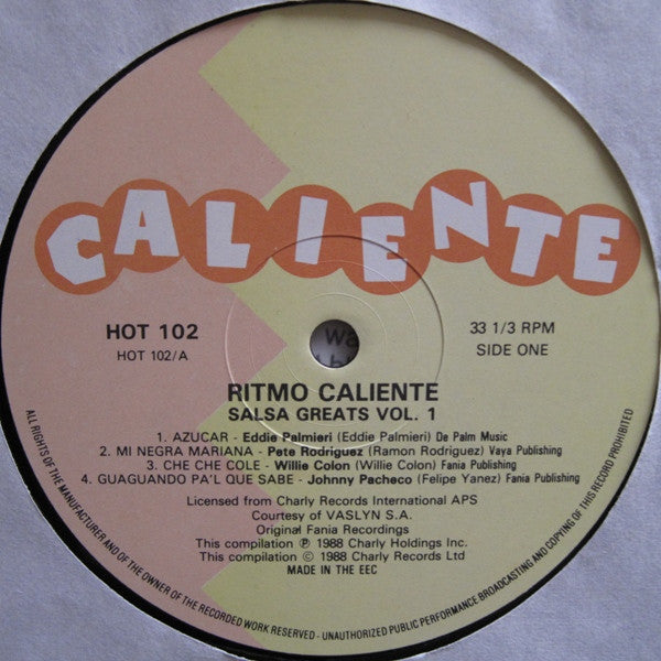 Various : Ritmo Caliente Salsa Greats Vol. 1 (LP, Comp)