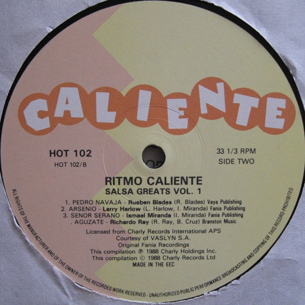 Various : Ritmo Caliente Salsa Greats Vol. 1 (LP, Comp)