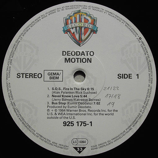 Deodato* : Motion (LP, Album)