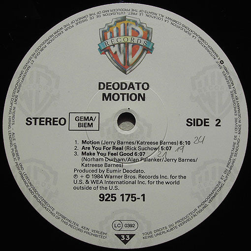 Deodato* : Motion (LP, Album)