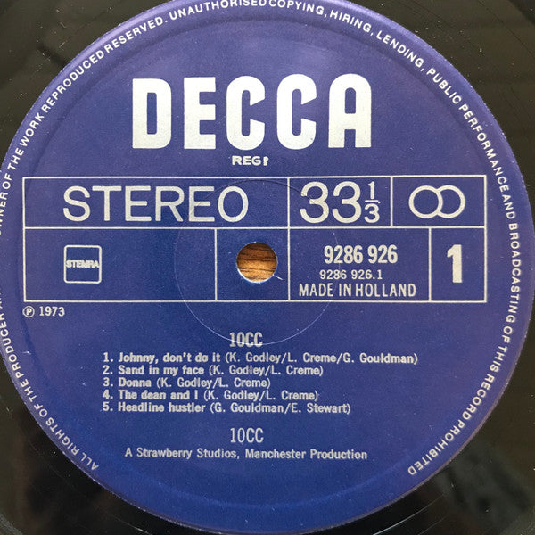 10cc : 10cc (LP, Album, RE)