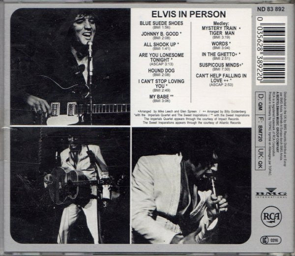 Elvis Presley - Elvis In Person At The International Hotel (CD, Album, RE) - De Platen Aap – Vinylwinkel in Brielle & online webshop voor muziekliefhebbers