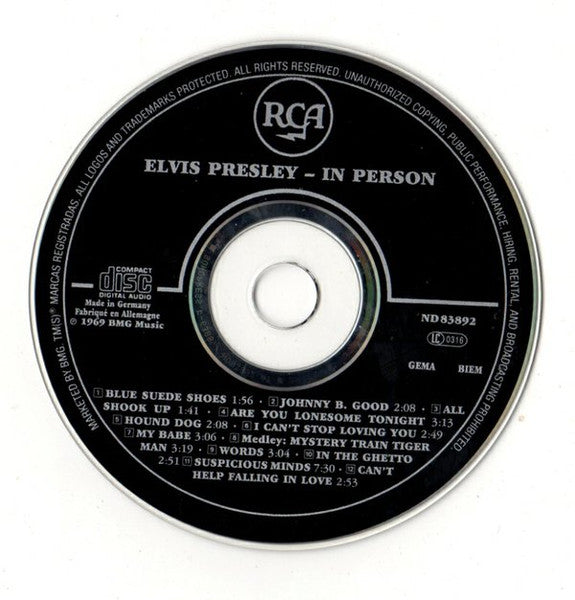 Elvis Presley - Elvis In Person At The International Hotel (CD, Album, RE) - De Platen Aap – Vinylwinkel in Brielle & online webshop voor muziekliefhebbers