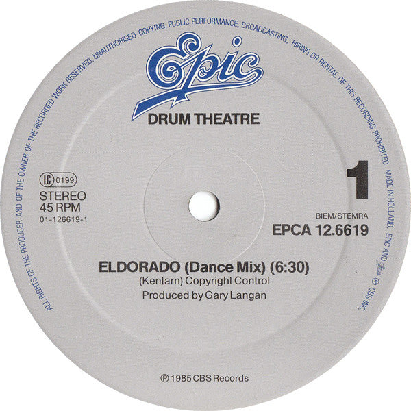 Drum Theatre : Eldorado (Dance Mix) (12", Maxi)