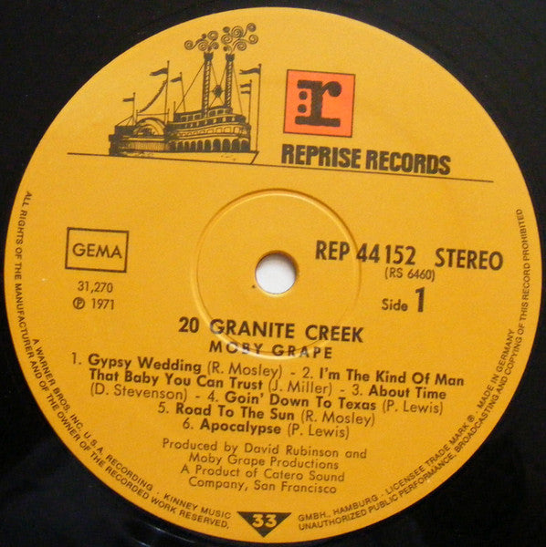 Moby Grape : 20 Granite Creek (LP, Album)