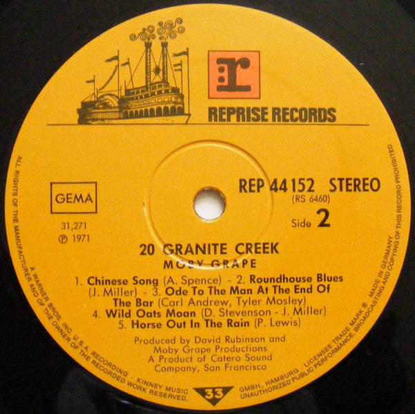 Moby Grape : 20 Granite Creek (LP, Album)