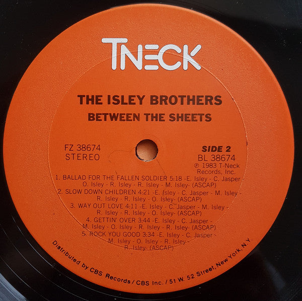 The Isley Brothers : Between The Sheets (LP, Album, Pit)