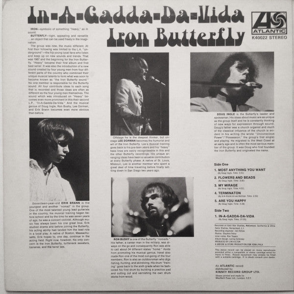 Iron Butterfly : In-A-Gadda-Da-Vida (LP, Album, RE)