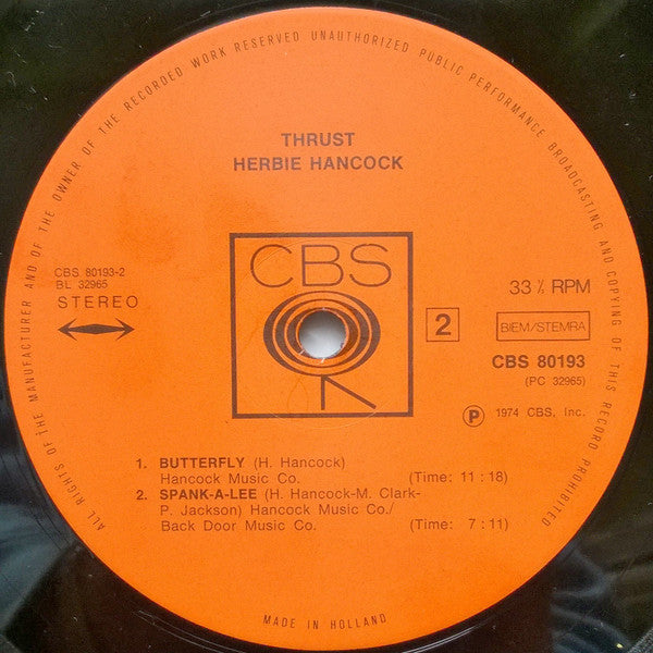 Herbie Hancock : Thrust (LP, Album)