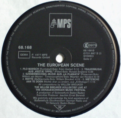 Willem Breuker Kollektief : The European Scene - Live At The Donaueschingen Music Festival (LP)