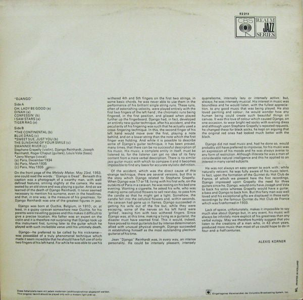 Django Reinhardt And Quintette Du Hot Club De France : Django (LP,Album,Reissue,Stereo)