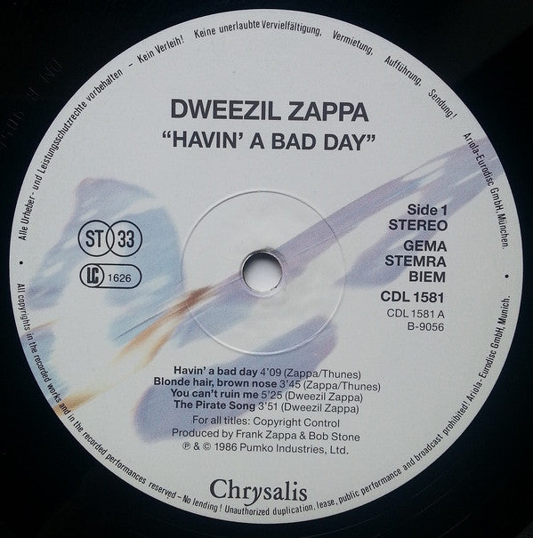 Dweezil Zappa : Havin' A Bad Day (LP, Album)