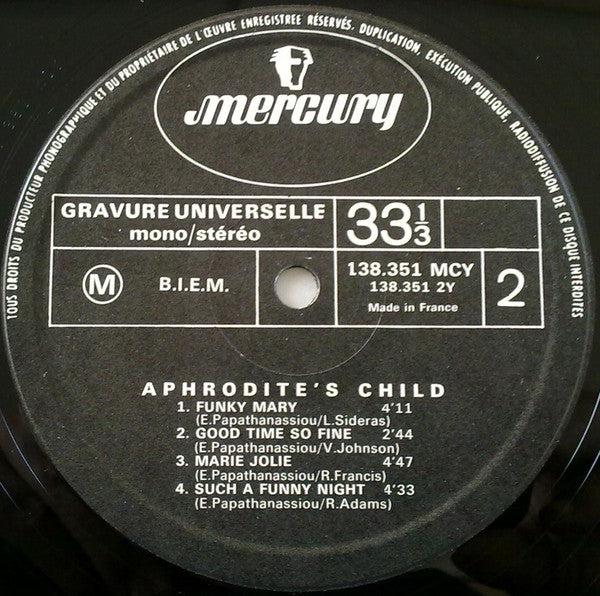 Aphrodite's Child : It's Five O'Clock (LP, Album, Gat)