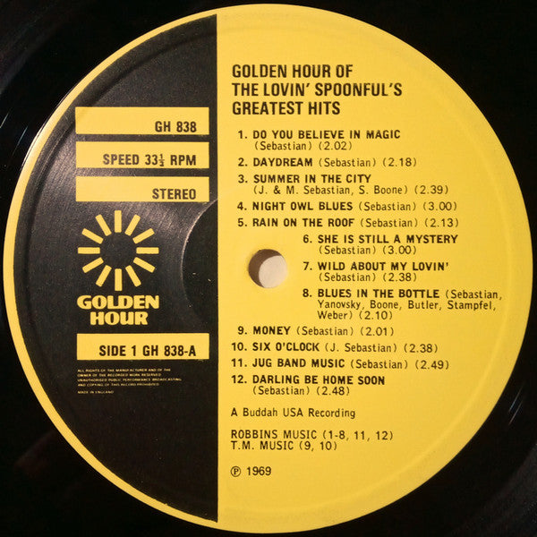 The Lovin' Spoonful : Golden Hour Of The Lovin' Spoonful (LP, Comp, Emb)