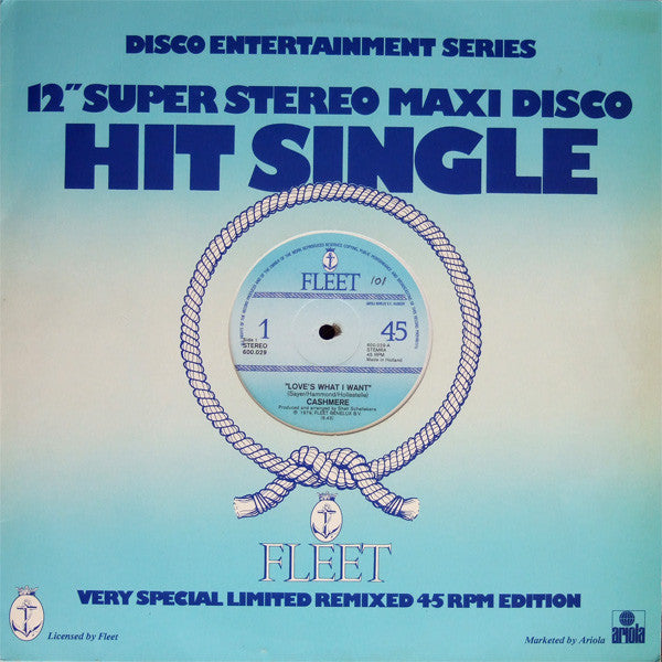 Cashmere : Love's What I Want (12", Maxi, Ltd)