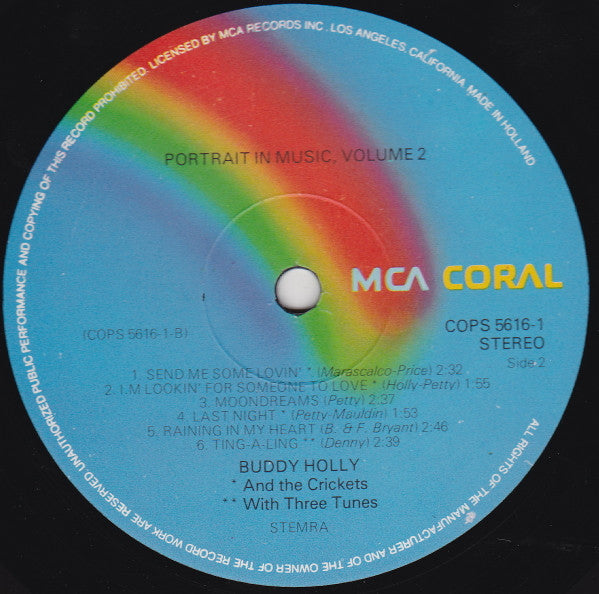 Buddy Holly : Portrait In Music Vol.2 (2xLP, Comp, RE, Gat)