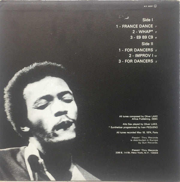 Oliver Lake : Passing Thru (LP, Album)