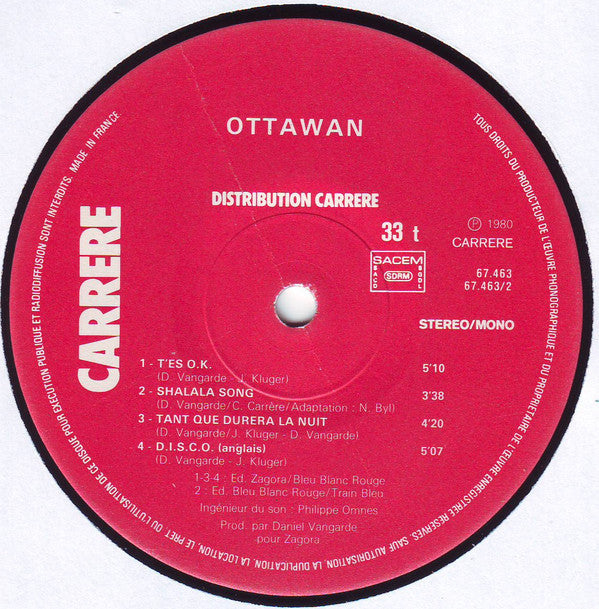 Ottawan : D.I.S.C.O. (LP, Album)