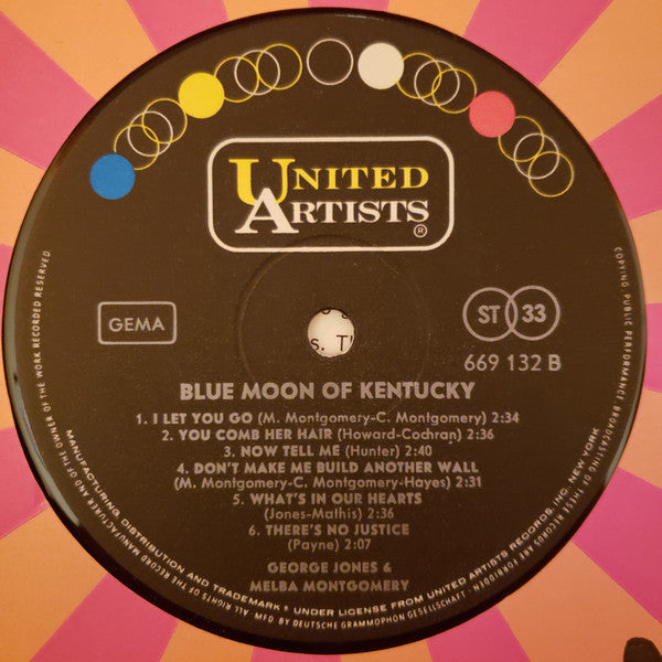 George Jones & Melba Montgomery : Blue Moon Of Kentucky (LP,Album,Stereo)