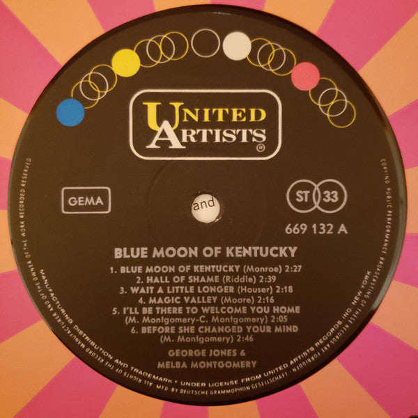 George Jones & Melba Montgomery : Blue Moon Of Kentucky (LP,Album,Stereo)