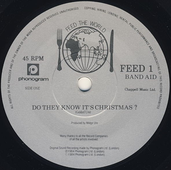 Band Aid - Do They Know It's Christmas? (7", Single, Pap) - De Platen Aap – Vinylwinkel in Brielle & online webshop voor muziekliefhebbers