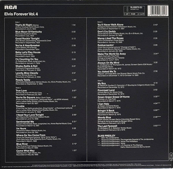 Elvis* : Elvis Forever Volume 4 (2xLP, Comp)
