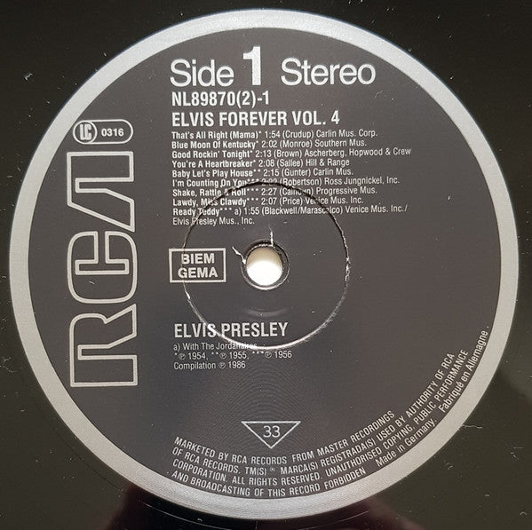 Elvis* : Elvis Forever Volume 4 (2xLP, Comp)