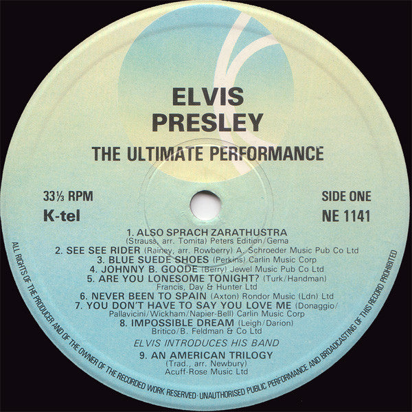 Elvis Presley : The Ultimate Performance (LP, Comp)