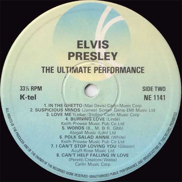 Elvis Presley : The Ultimate Performance (LP, Comp)