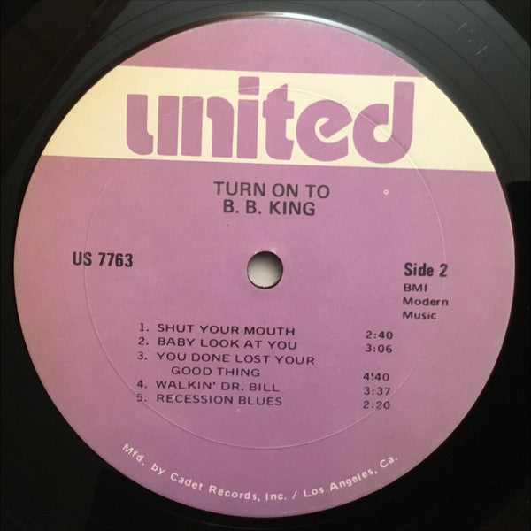 B.B. King : Turn On With B.B. King (LP, Comp, RE)