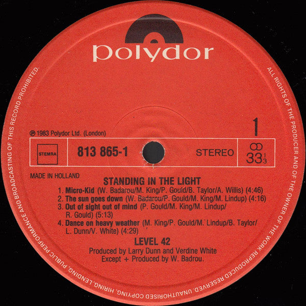 Level 42 : Standing In The Light (LP, Album)