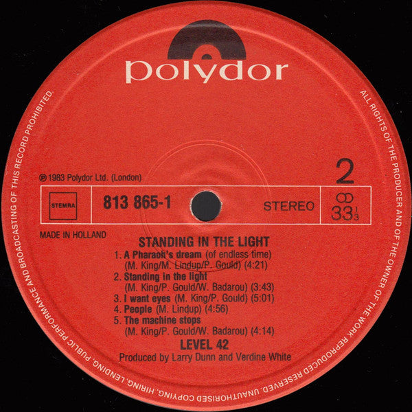 Level 42 : Standing In The Light (LP, Album)