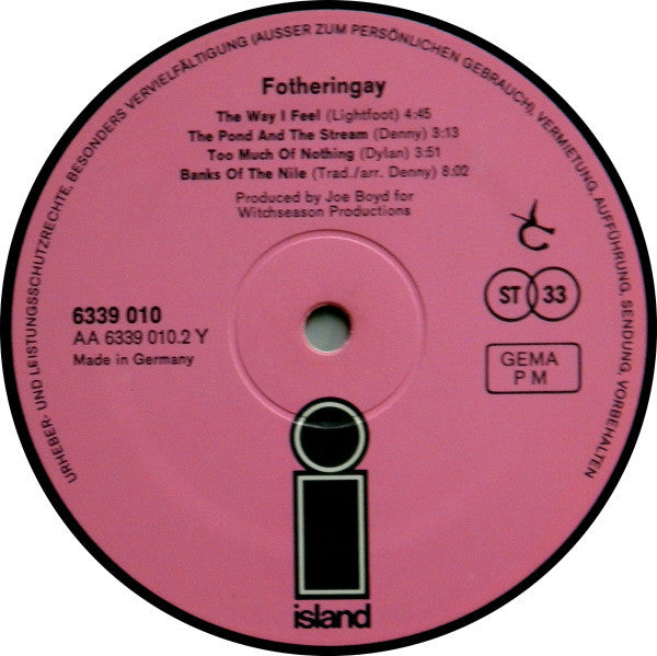 Fotheringay : Fotheringay (LP, Album)