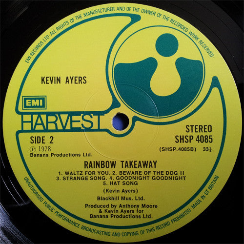 Kevin Ayers : Rainbow Takeaway (LP, Album)