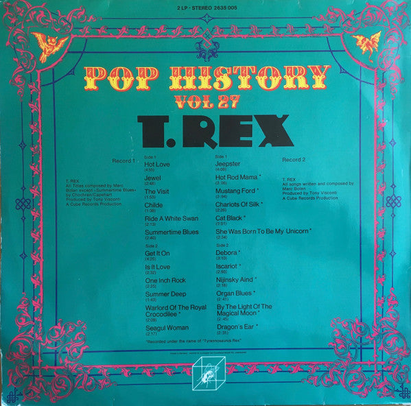 T. Rex : Pop History Vol 27 (2xLP, Comp)