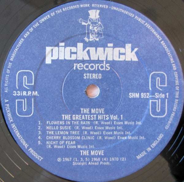 Move, The : The Greatest Hits Vol. 1 (LP,Compilation,Stereo)