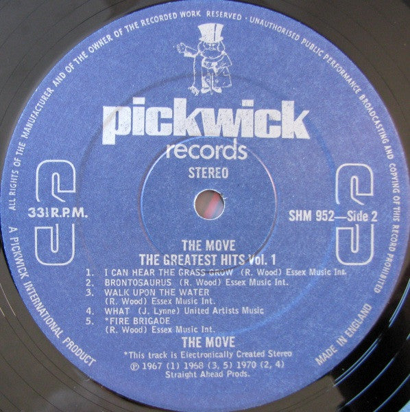 Move, The : The Greatest Hits Vol. 1 (LP,Compilation,Stereo)