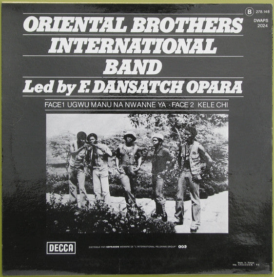 Oriental Brothers International Band* Led By F. Dansatch Opara : Oriental Brothers International Band (LP, Album)