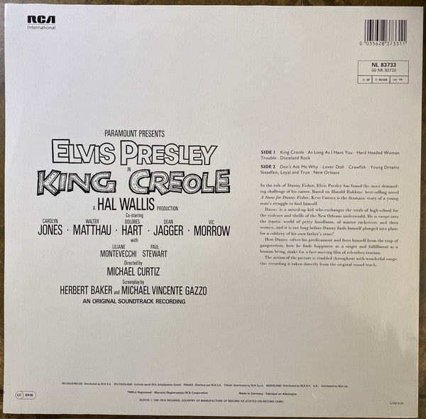 Elvis Presley : King Creole (LP, Album, RE)