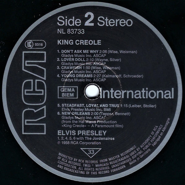 Elvis Presley : King Creole (LP, Album, RE)
