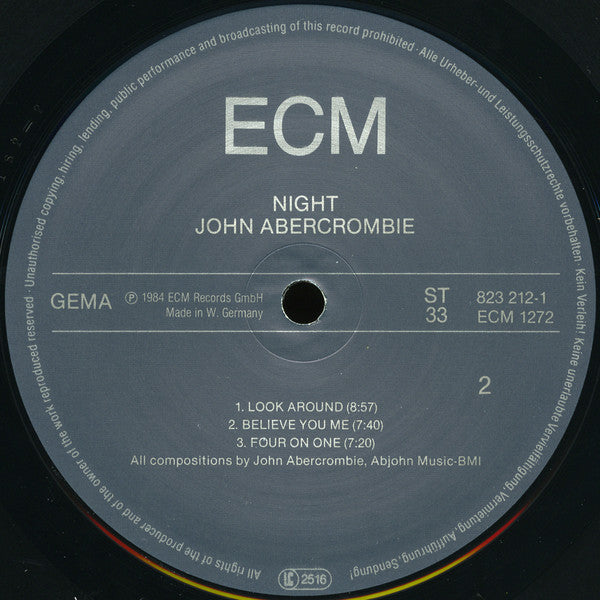 John Abercrombie : Night (LP, Album)