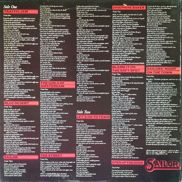 Sailor : Sailor (LP,Album)