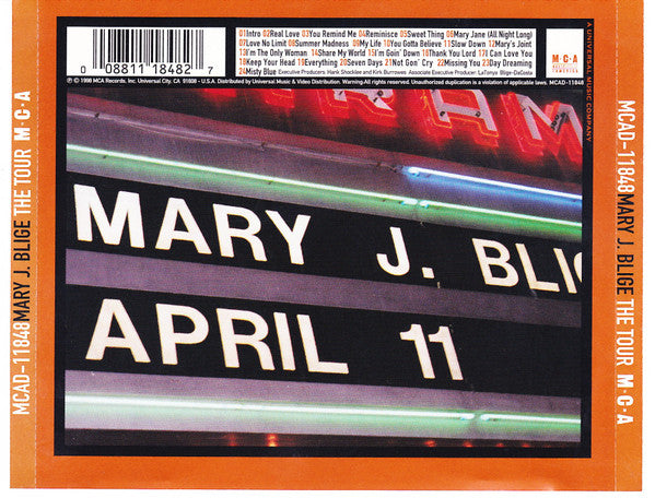 Mary J. Blige - The Tour (CD, Album) - De Platen Aap – Vinylwinkel in Brielle & online webshop voor muziekliefhebbers