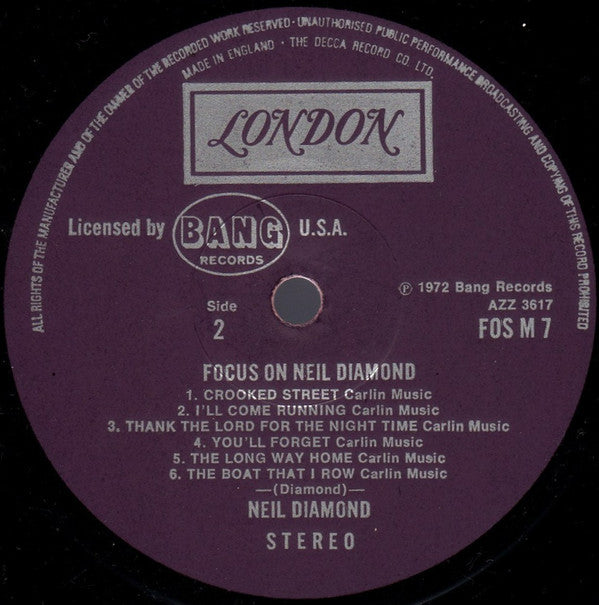 Neil Diamond : Focus On Neil Diamond (2xLP, Comp)