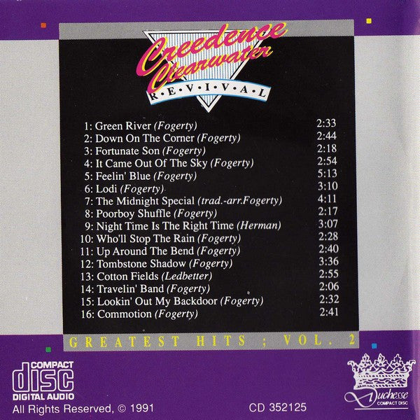 Creedence Clearwater Revival - Greatest Hits Vol. 2 (CD, Comp) - De Platen Aap – Vinylwinkel in Brielle & online webshop voor muziekliefhebbers