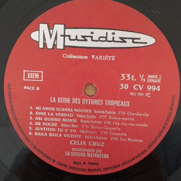 Celia Cruz Accompagnée Par La Sonora Matancera : La Reine Des Rythmes Tropicaux (LP, Comp, Mono)