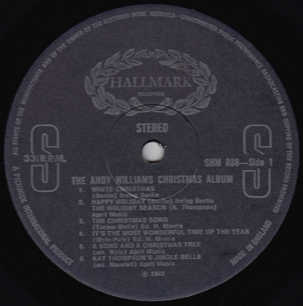 Andy Williams : The Andy Williams Christmas Album (LP, Album, RE)